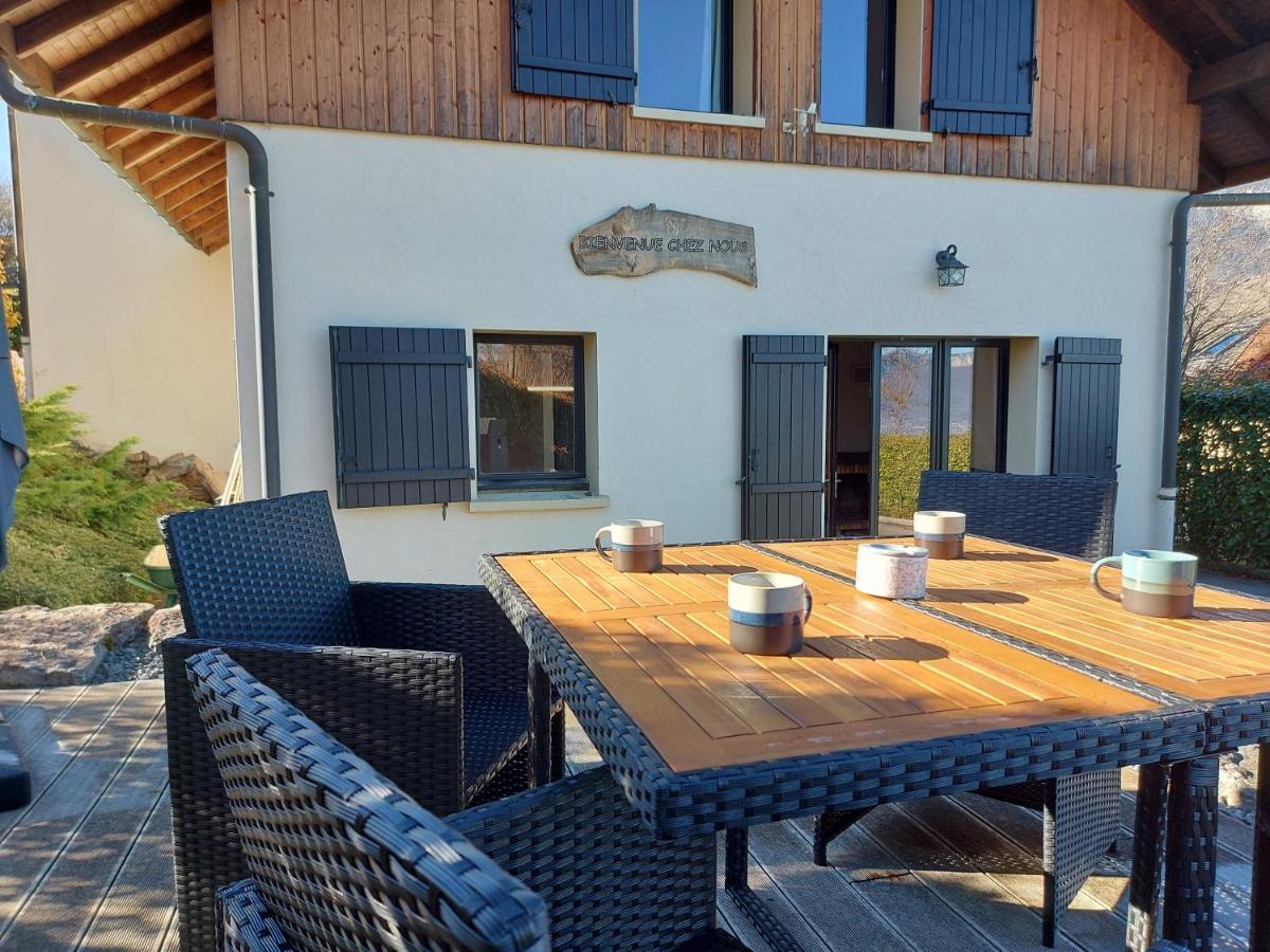 Entre Lac Et Montagne, Chaleureuse Maison 3 Pieces Avec Tres Belle Vue Lac D'Annecy. Terrasse, Jardin, Parking, Cheminee, Barbecue …. Saint-Jorioz Eksteriør bilde
